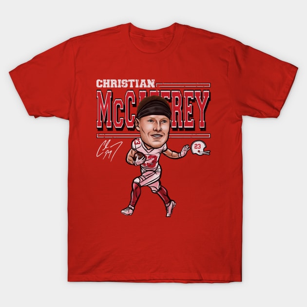 Christian McCaffrey San Francisco Cartoon T-Shirt by Chunta_Design
